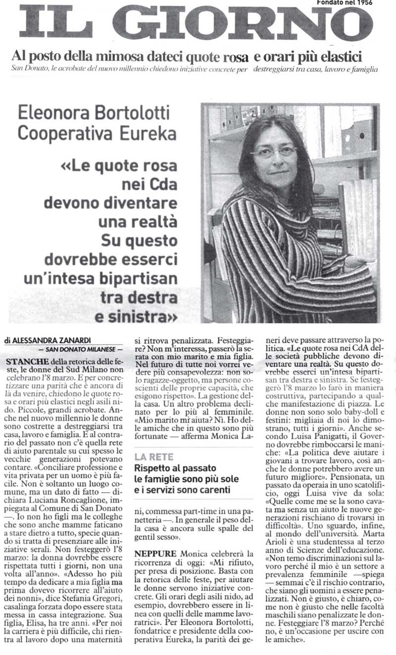 Al posto della mimosa dateci quote rosa …