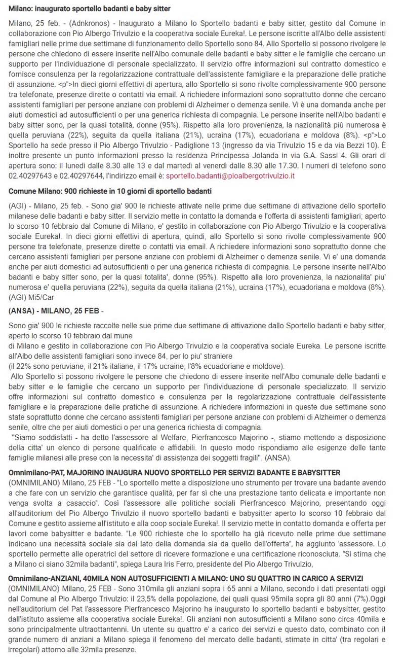 Lanci di Agenzia Curami