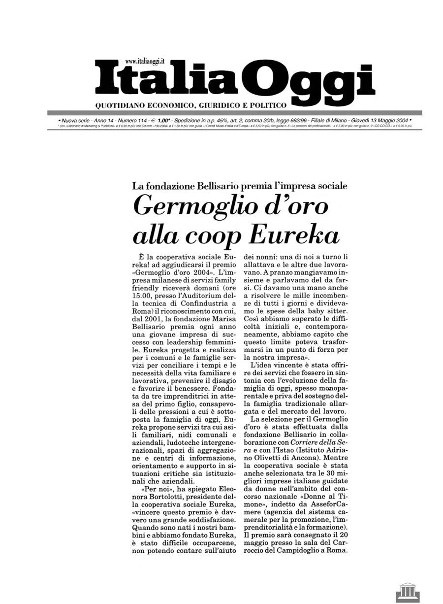 Germoglio d’oro alla Coop Eureka!
