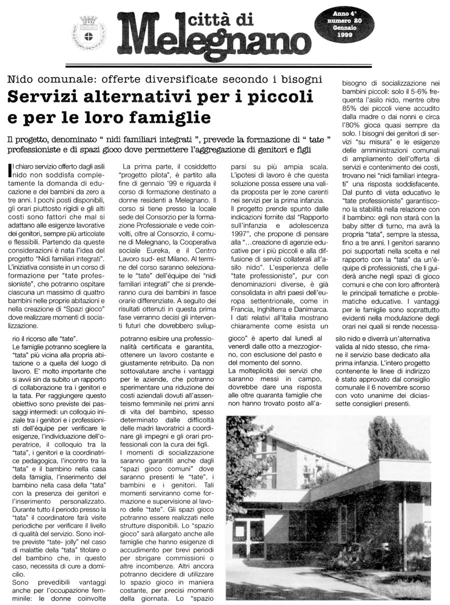 Servizi alternativi per i piccoli e per le loro famiglie