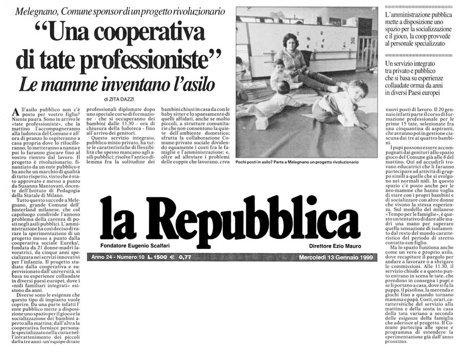 “Una cooperativa di tate professioniste”