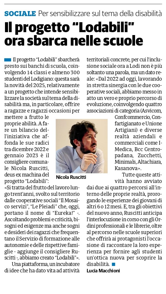 Il progetto “Lodabili” ora sbarca nelle scuole